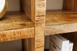 Riess-Ambiente Mehr...|Standregale > Massives Regal IRON CRAFT 160cm natur Mangoholz Bücherregal sechzehn Fächer