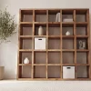 Riess-Ambiente Mehr...|Standregale > Massives Regal IRON CRAFT 200cm natur Mangoholz Bücherregal 25 Fächer