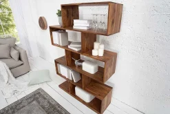 Riess-Ambiente Mehr...|Mehr... > Massives Regal MAKASSAR XL 150cm braun Sheesham stone finish Bücherregal