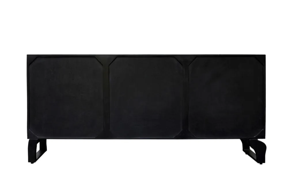 Riess-Ambiente Mehr...|Sideboards & Kommoden > Massives Sideboard FOREST 160cm schwarz braun Mangoholz sechs Fächer 3D-Front