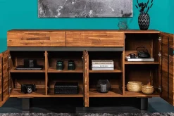Riess-Ambiente Industrial Loft|Mehr... > Massives Sideboard GENESIS 170cm braun geflammt Akazienholz Metall Industrial Design