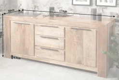 Riess-Ambiente Mehr...|Industrial Loft > Massives Sideboard IRON CRAFT 175cm Mangoholz Kommode mit Schubladen Handarbeit