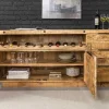Riess-Ambiente Industrial Loft|Mehr... > Massives Sideboard IRON CRAFT 175cm natur Mangoholz mit Schubladen Weinregal