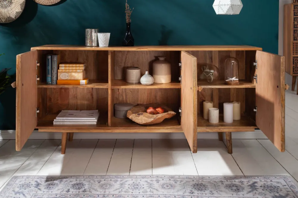 Riess-Ambiente Mehr...|Sideboards & Kommoden > Massives Sideboard MARRAKESCH 160cm Mangoholz mit Verzierung Boho Stil