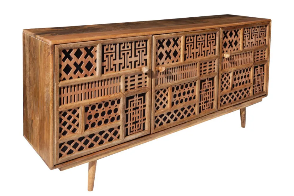 Riess-Ambiente Mehr...|Sideboards & Kommoden > Massives Sideboard MARRAKESCH 160cm Mangoholz mit Verzierung Boho Stil