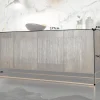 Riess-Ambiente Mehr...|Industrial Loft > Massives Sideboard ONYX 180cm dunkelbraun Mangoholz Edelstein Achat gold Metallgestell