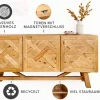 Riess-Ambiente Sideboards & Kommoden|Mehr... > Massives Sideboard RIVIERA 155cm natur recyceltes Pinienholz Bohlenoptik