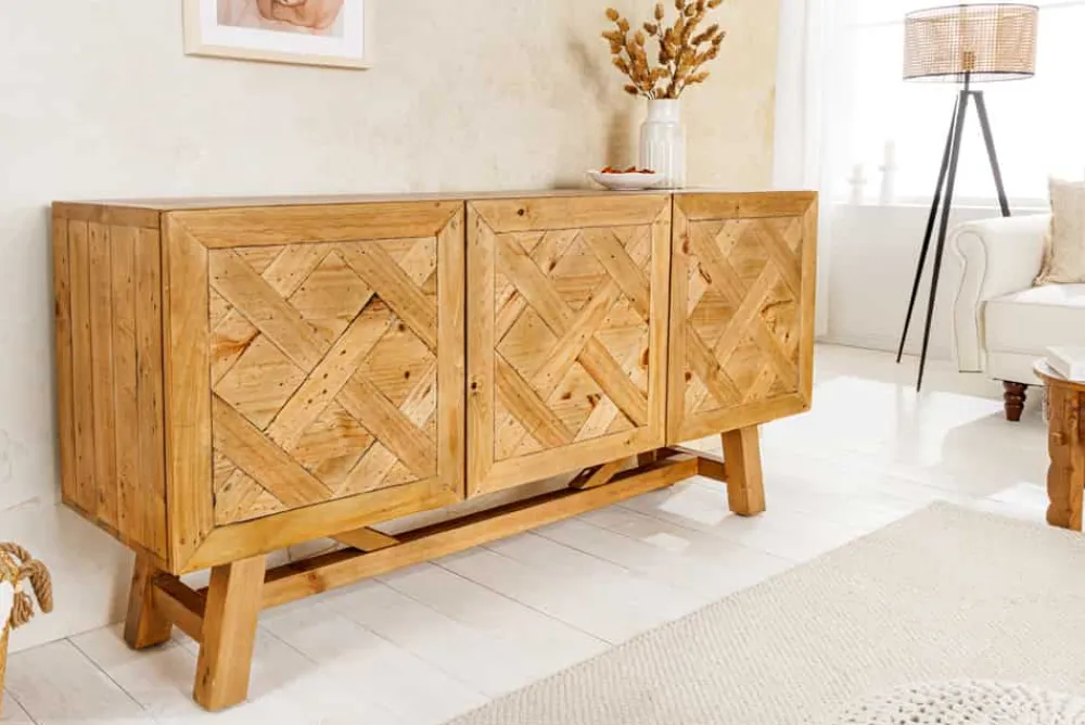 Riess-Ambiente Sideboards & Kommoden|Mehr... > Massives Sideboard RIVIERA 155cm natur recyceltes Pinienholz Bohlenoptik