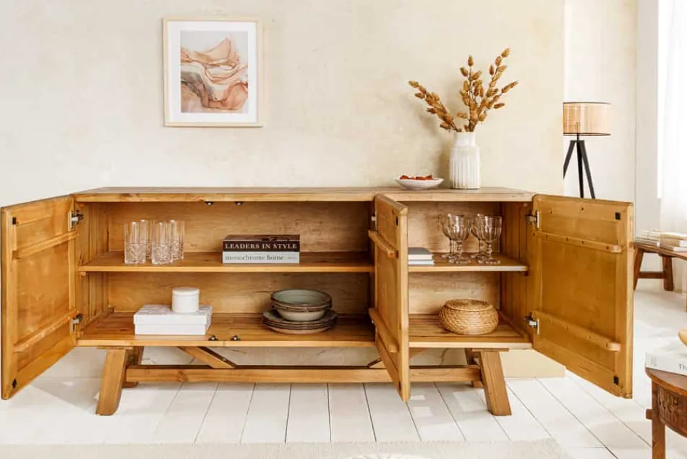 Riess-Ambiente Sideboards & Kommoden|Mehr... > Massives Sideboard RIVIERA 155cm natur recyceltes Pinienholz Bohlenoptik