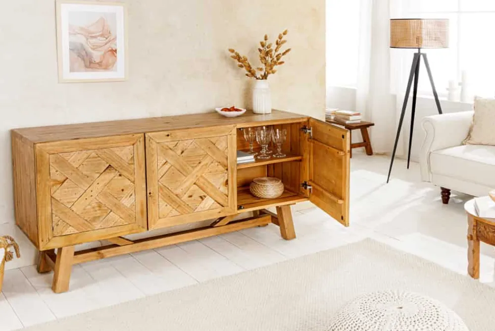 Riess-Ambiente Sideboards & Kommoden|Mehr... > Massives Sideboard RIVIERA 155cm natur recyceltes Pinienholz Bohlenoptik