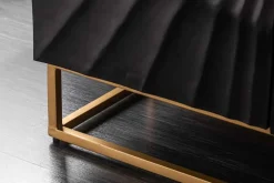 Riess-Ambiente Mehr...|Goldene Möbel > Massives Sideboard SCORPION 140cm schwarz Mangoholz aufwendige 3D Schnitzereien