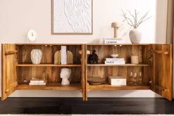Riess-Ambiente Mehr...|Sideboards & Kommoden > Massives Sideboard SCORPION 180cm braun hängend Mangoholz mit 3D Schnitzereien