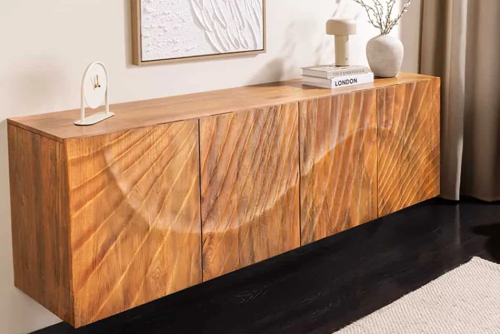 Riess-Ambiente Mehr...|Sideboards & Kommoden > Massives Sideboard SCORPION 180cm braun hängend Mangoholz mit 3D Schnitzereien