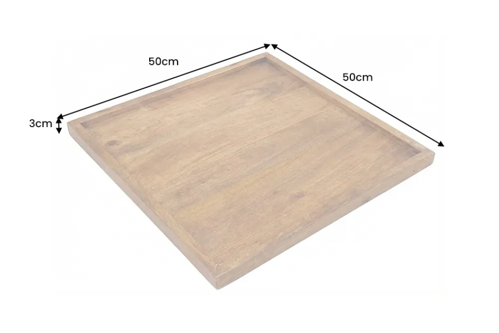Riess-Ambiente Mehr...|Wohnaccessoires > Massives Tablett MAKASSAR 50cm braun Mangoholz honey finish handmade