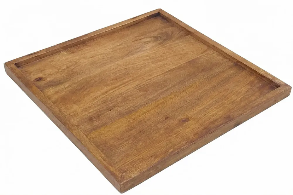 Riess-Ambiente Mehr...|Wohnaccessoires > Massives Tablett MAKASSAR 50cm braun Mangoholz honey finish handmade
