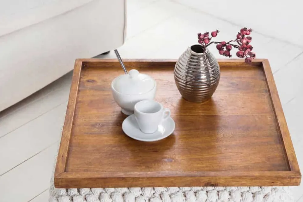 Riess-Ambiente Mehr...|Wohnaccessoires > Massives Tablett MAKASSAR 50cm braun Mangoholz honey finish handmade
