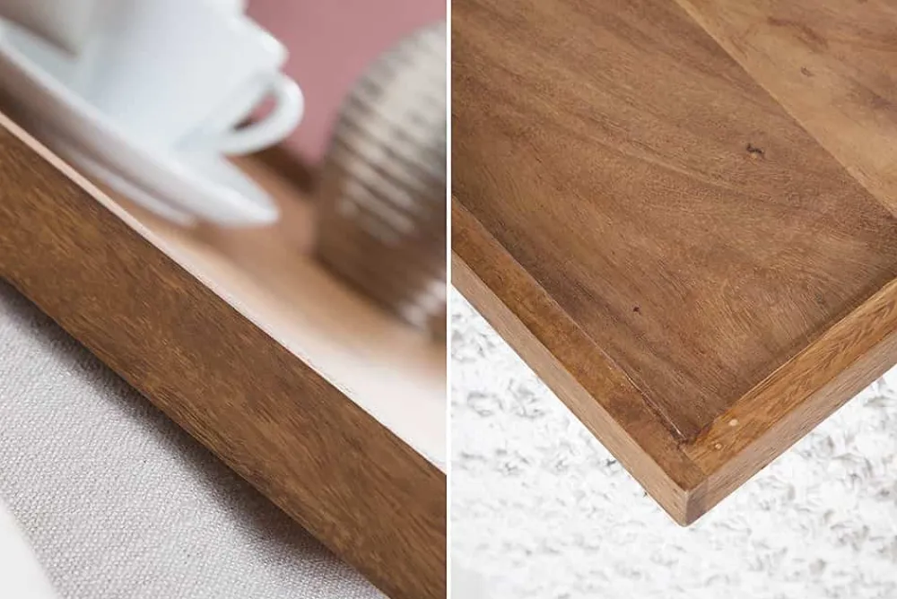 Riess-Ambiente Mehr...|Mehr... > Massives Tablett MAKASSAR 50cm braun Sheesham stone finish Servierbrett