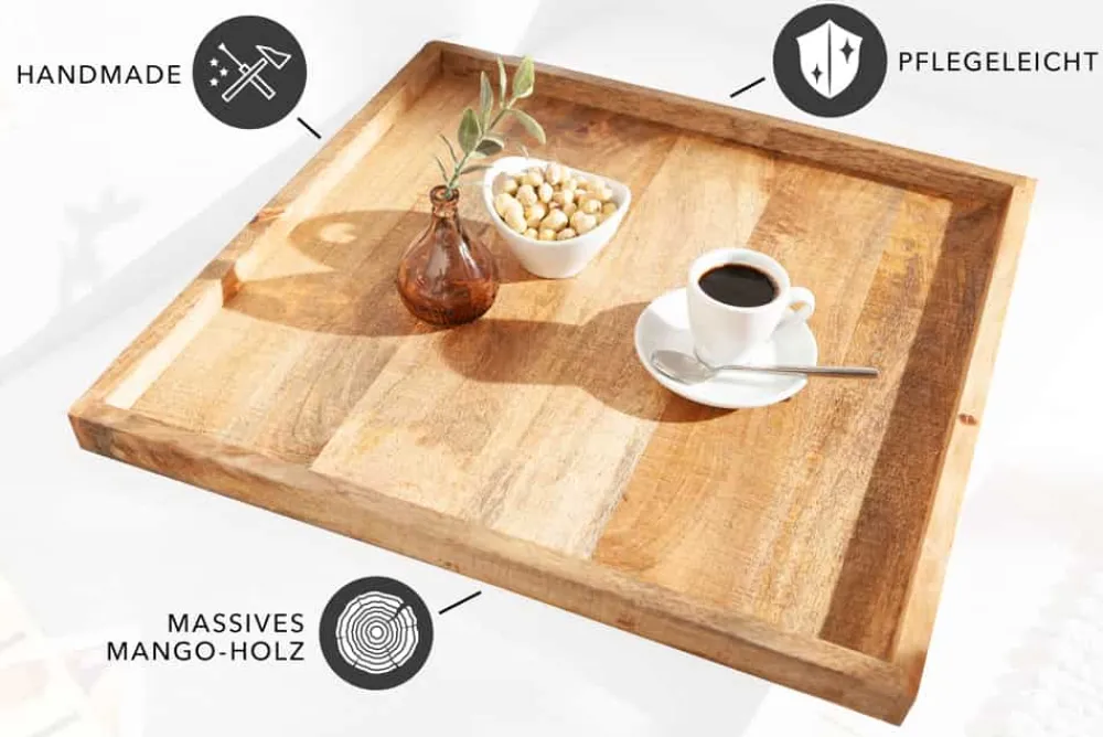 Riess-Ambiente Mehr...|Mehr... > Massives Tablett MAKASSAR 50cm Mangoholz Servierbrett