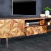 Riess-Ambiente Mehr...|Retro Möbel > Massives TV-Board ALPINE 160cm braun Sheesham stone finish Metall matt gold