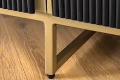 Riess-Ambiente Retro Möbel|Tv- & Lowboards > Massives TV-Board GATSBY 160cm schwarz gold Mangoholz Retro Lowboard