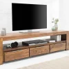 Riess-Ambiente Mehr...|Tv- & Lowboards > Massives TV-Board MAKASSAR 170cm braun Sheesham stone finish Lowboard drei Schubladen