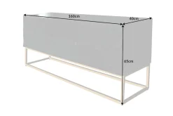 Riess-Ambiente Mehr...|Goldene Möbel > Massives TV-Lowboard SCORPION 160cm schwarz Mangoholz aufwendige 3D Schnitzereien