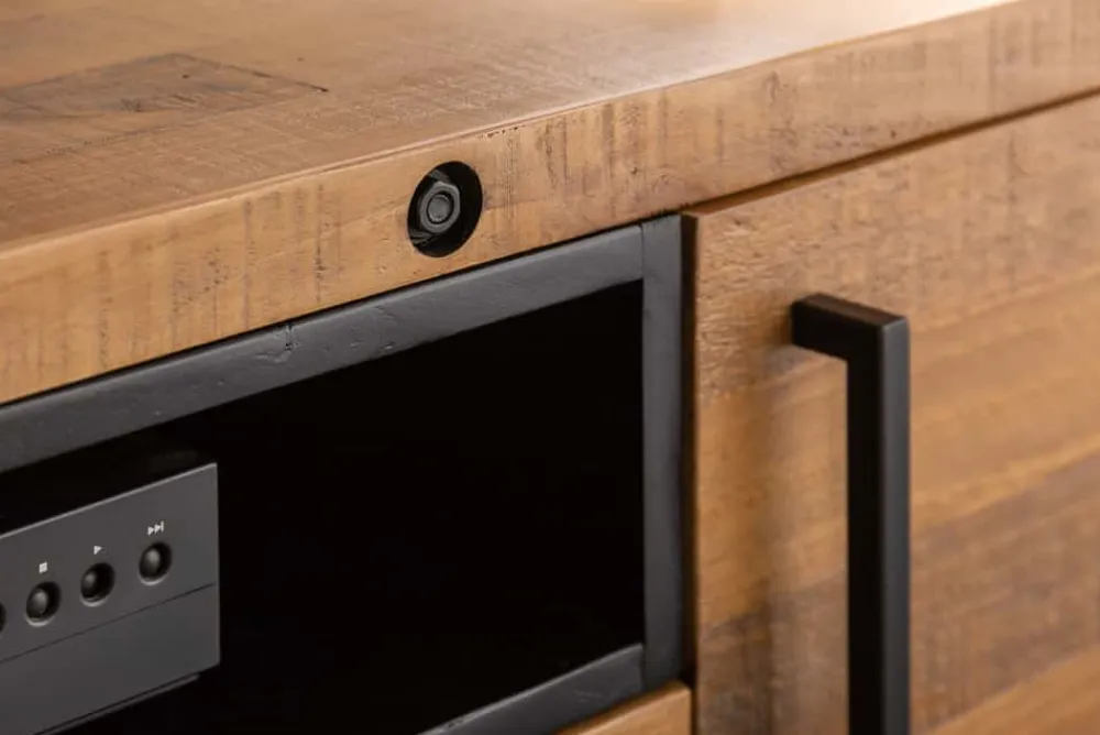 Riess-Ambiente Mehr...|Industrial Loft > Massives TV-Lowboard THOR 200cm recyceltes Pinienholz im Industrial Design