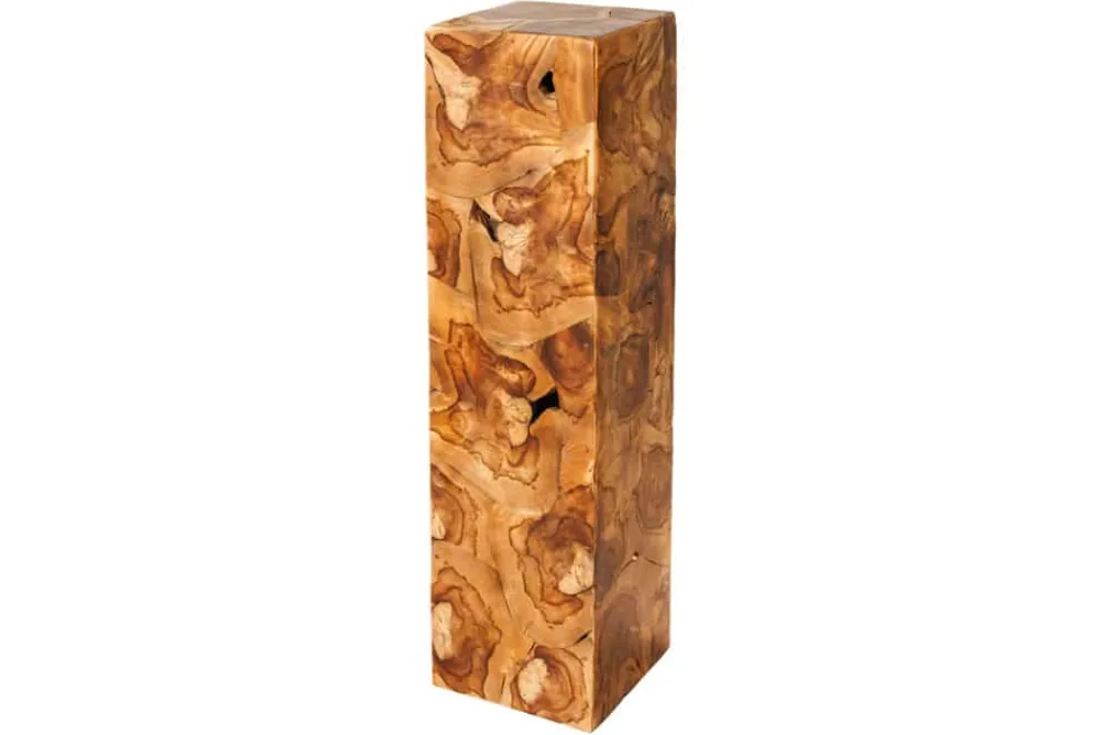 Riess-Ambiente Dekoration|Mehr... > Massive Säule TRIBAL 110cm braun natur Teakholz handmade Dekoration