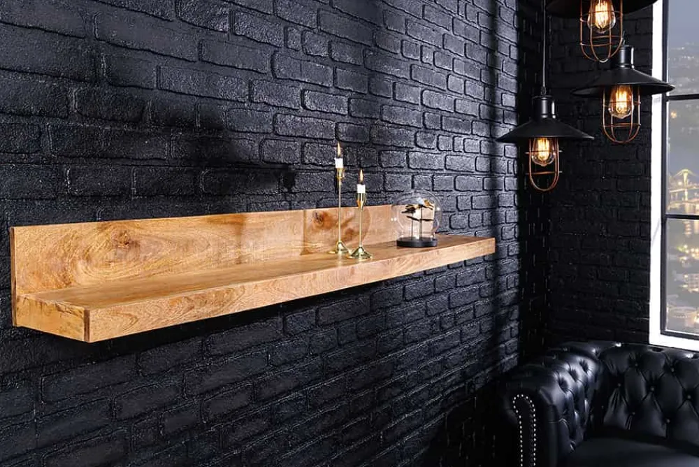 Riess-Ambiente Mehr...|Wandregale > Massives Wandregal MAKASSAR 110cm natur Mangoholz handmade