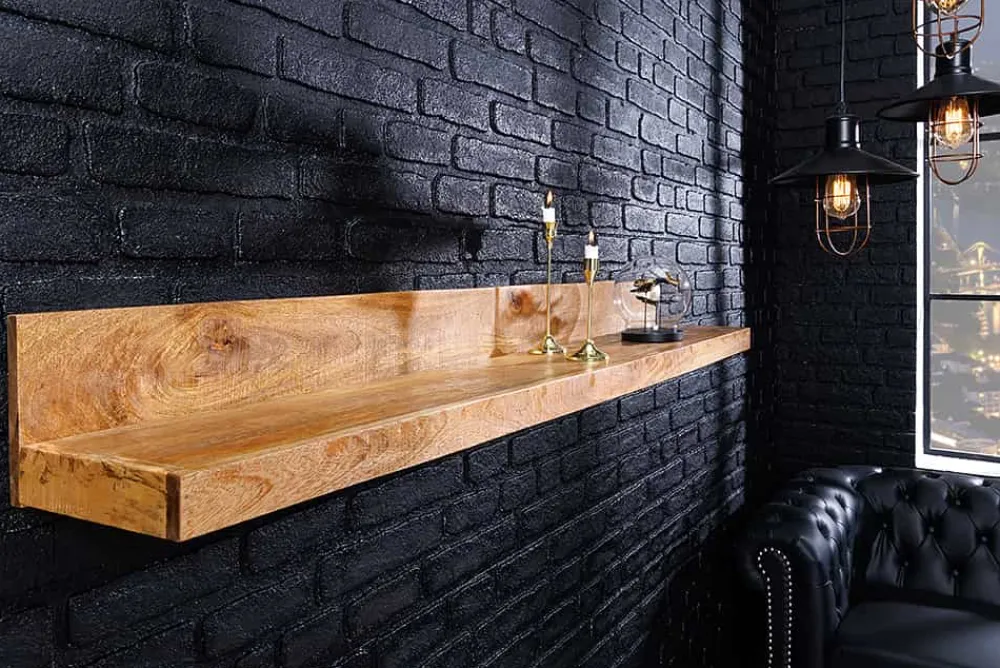 Riess-Ambiente Mehr...|Wandregale > Massives Wandregal MAKASSAR 140cm natur Mangoholz handmade