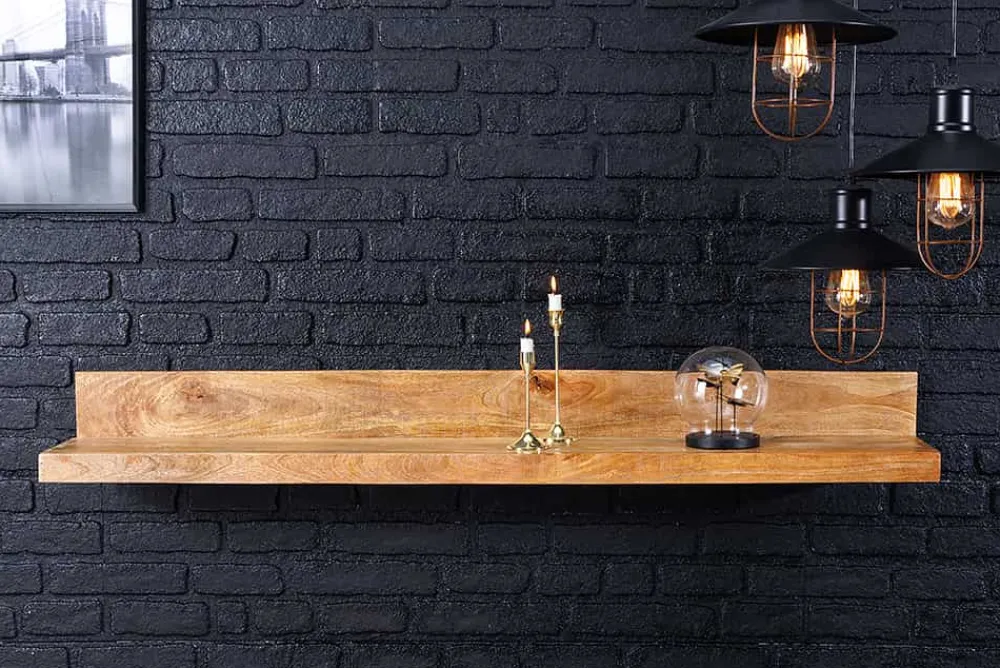 Riess-Ambiente Mehr...|Wandregale > Massives Wandregal MAKASSAR 140cm natur Mangoholz handmade