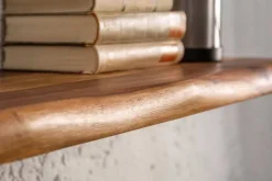 Riess-Ambiente Mehr...|Wandregale > Massives Wandregal MAMMUT 115cm braun Sheesham stone finish Regalbrett Baumkante