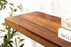 Riess-Ambiente Mehr...|Wandregale > Massives Wandregal PURE 60cm braun stone finish Sheeshamholz Steckregal