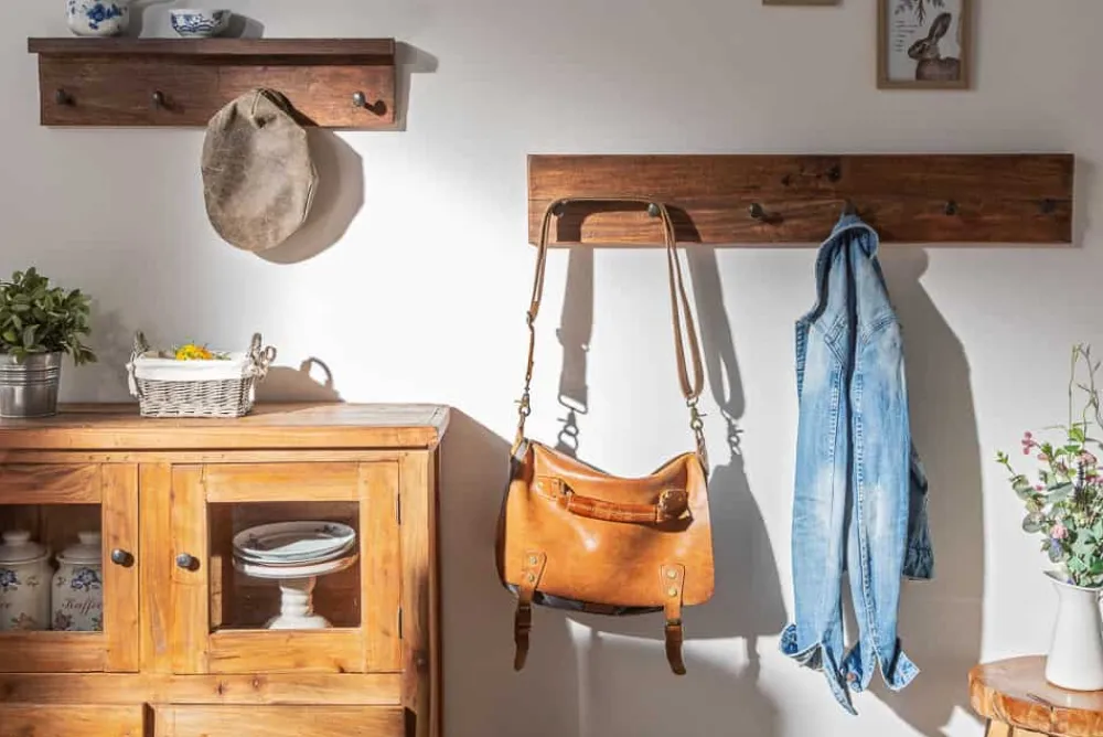 Riess-Ambiente Mehr...|Wohnaccessoires > Massive Wandgarderobe HEMINGWAY XL 90cm natur recyceltes Massivholz