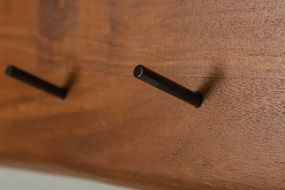 Riess-Ambiente Mehr...|Mehr... > Massive Wand-Garderobe MAMMUT 80cm Akazie mit 6 Kleiderhaken