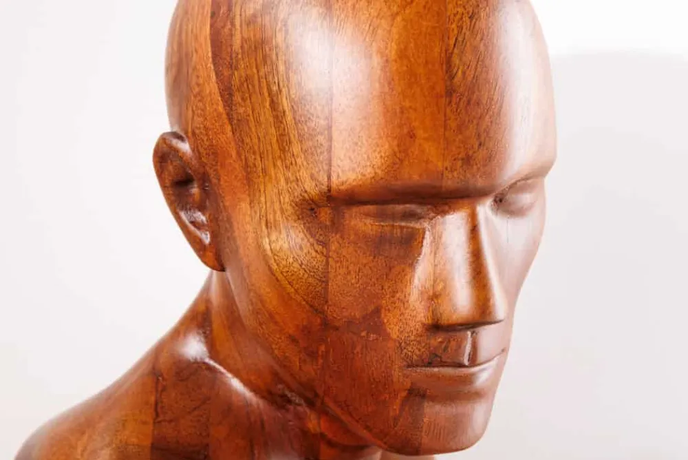 Riess-Ambiente Mehr...|Wohnaccessoires > Massive Wandskulptur SOUL 60cm braun Mangoholz Wanddeko Athleten-Figur