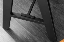 Riess-Ambiente Mehr...|Mehr... > Massivholz Bartisch MAMMUT 120cm natur Akazie Baumkante Metall schwarz mit Fußablage