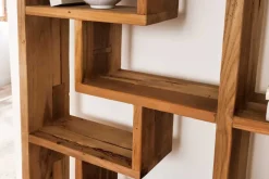 Riess-Ambiente Mehr...|Massivholzregale > Massivholz Bücherregal JAVA 200cm natur Teakholz Standregal Raumtrenner recycelt