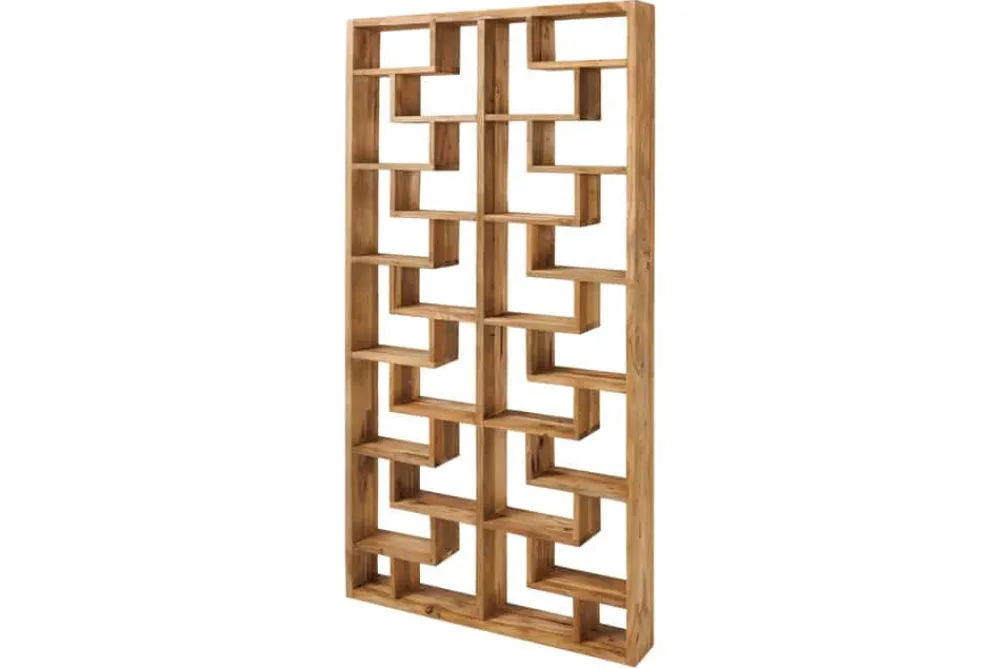 Riess-Ambiente Mehr...|Massivholzregale > Massivholz Bücherregal JAVA 200cm natur Teakholz Standregal Raumtrenner recycelt