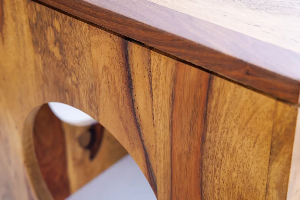 Riess-Ambiente Mehr...|Massivholztische > Massivholz Beistelltisch CUBUS 40cm Sheesham stone finish Hocker