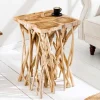 Riess-Ambiente Beistelltische|Mehr... > Massivholz Beistelltisch DRIFTWOOD 60cm natur Teak viereckig im Stelzen-Design
