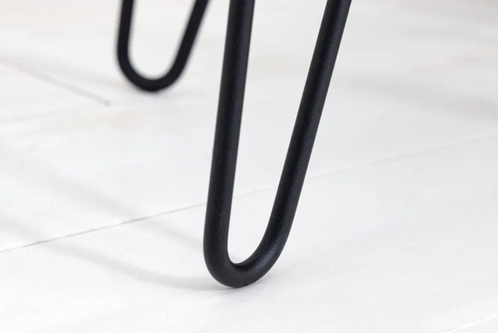 Riess-Ambiente Mehr...|Massivholztische > Massivholz Beistelltisch SCORPION 55cm Akazie Nachttisch mit Ablage Hairpin Legs Metall