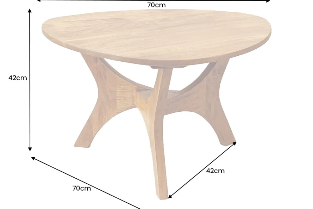 Riess-Ambiente Mehr...|Couchtische > Massivholz Couchtisch ARCHITECTURE 70cm natur honey finish Akazie dreieckig