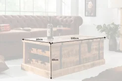 Riess-Ambiente Mehr...|Couchtische > Massivholz Couchtisch BODEGA 100cm Mangoholz Hausbar Truhe mit Stauraum