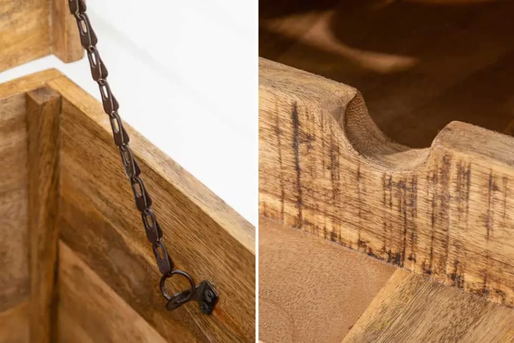Riess-Ambiente Mehr...|Couchtische > Massivholz Couchtisch BODEGA 100cm Mangoholz Hausbar Truhe mit Stauraum