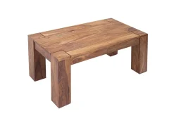 Riess-Ambiente Mehr...|Couchtische > Massivholz Couchtisch MAKASSAR 100cm braun Sheesham stone finish einzigartige Maserung