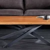 Riess-Ambiente Mehr...|Couchtische > Massivholz Couchtisch MAMMUT 110cm Akazie schwarz 3,5cm Tischplatte Baumkante
