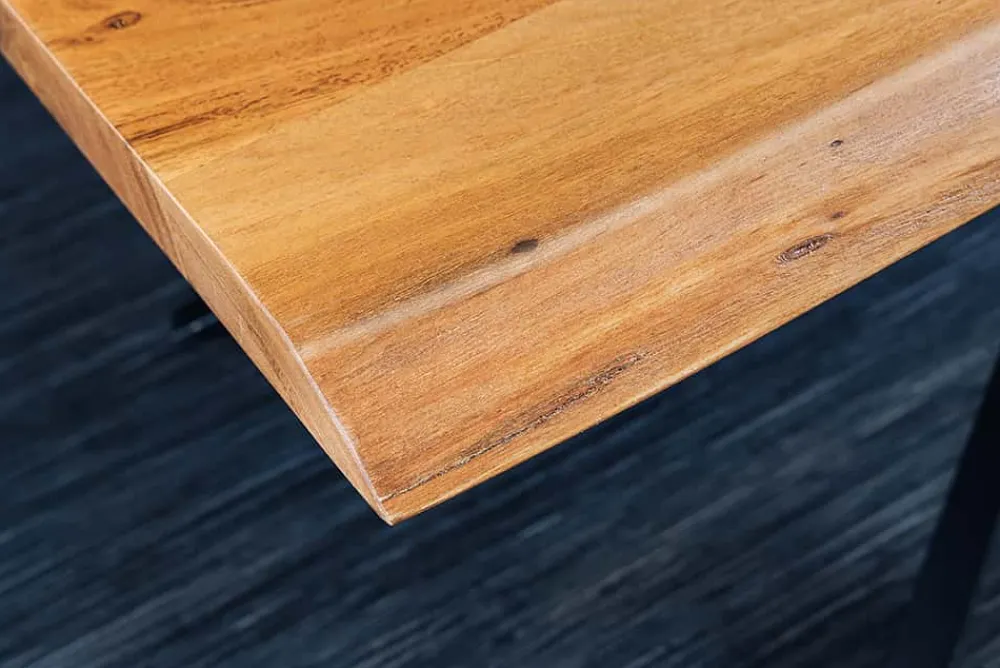 Riess-Ambiente Mehr...|Couchtische > Massivholz Couchtisch MAMMUT 110cm Akazie schwarz 3,5cm Tischplatte Baumkante