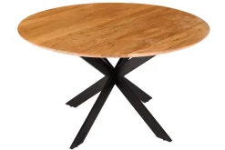 Riess-Ambiente Mehr...|Massivholzesstische > Massivholz Esstisch GALAXIE 130cm rund Akazie natur schwarzes Metallgestell