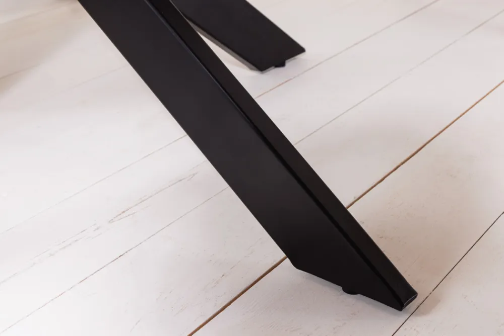 Riess-Ambiente Mehr...|Massivholzesstische > Massivholz Esstisch GALAXIE 130cm rund Akazie natur schwarzes Metallgestell